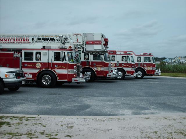 125th Anniversary Year Apparatus awaiting parade lineup at Maryland State Firemens Association Covention in Ocean City.