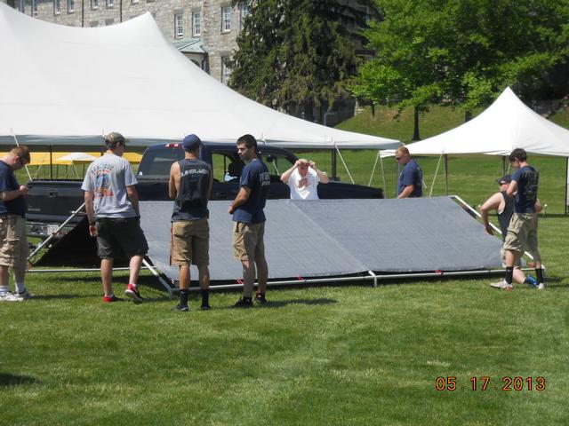 Too many bosses setting up for Spring Fling 2013